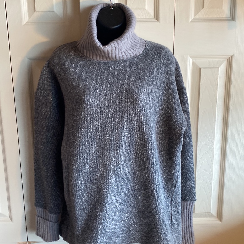 J Crew NWOT Oversized Wool Blend Cashmere Cuff Long Sleeve Turtleneck Sweater